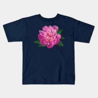 Small Pink Peony Kids T-Shirt